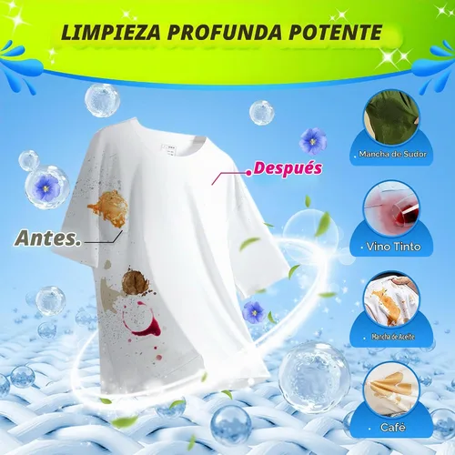 Vista 5 de Sábanas de detergente para ropa – Fresh Linen 120 Cargas de detergente para ropa sucia a granel, detergente de viaje a granel, ecológicas e