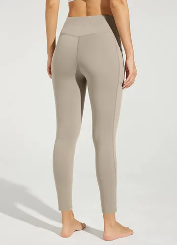 Vista 4 de Willit Leggings con forro polar para mujer, cintura alta, pantalones térmicos para yoga, correr, con bolsillos