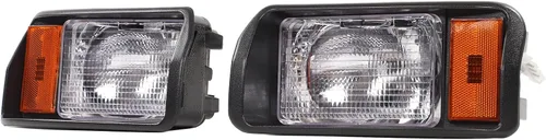 Vista 5 de EVGATSAUTO Faros delanteros LED, par de faros delanteros LED de precedentes de coche, faros delanteros 101988002 Super Brightness Reemplazo