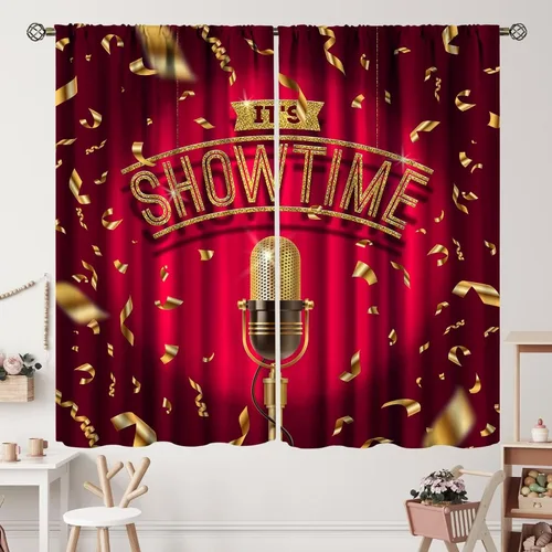 Vista 20 de Cortinas de jazz para mujer americana, estilo grunge, estilo grunge, con bolsillo para barra, para dormitorio, sala de estar, decoración