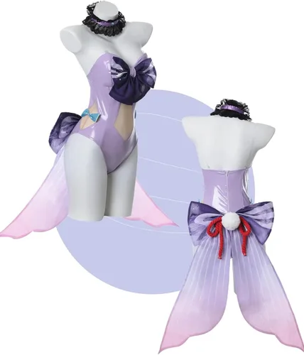 Vista 3 de Nuoqi Disfraz de conejo de Dva para cosplay, disfraz de Hana Song Dva Bunny Girl