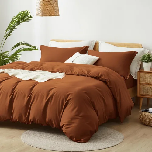 Vista 9 de Funda de edredón de tamaño individual – Juego de ropa de cama de 2 piezas (1 funda de edredón y 1 funda de almohada) funda de edredón suave de doble