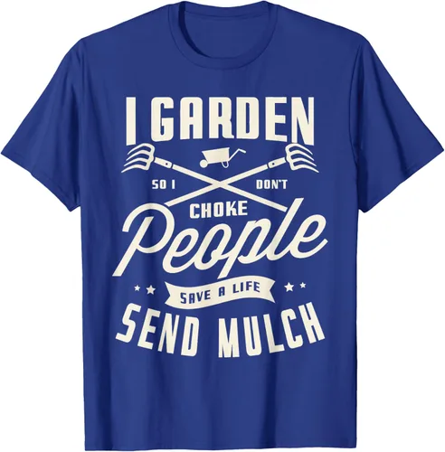 Vista 16 de I garden so I don't choke People save Life spend mulch T-Shirt, Negro