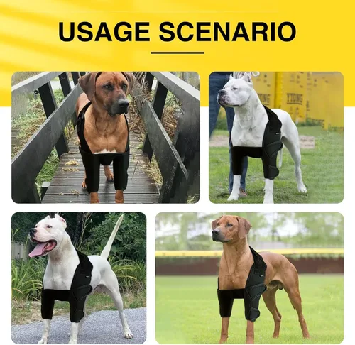 Vista 6 de Codera para codo de perro XL – Apoyo extra para lesiones de codo, displasia, artritis – Almohadillas de recuperación para razas grandes – Ajuste