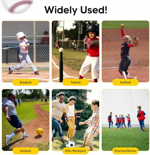 Vista 6 de Easy Play Deportes y aire libre, niños y adultos – Juego de bolsas de base de goma – Béisbol, Kickball, Tee Ball, Wiffle Ball – Práctica, patio