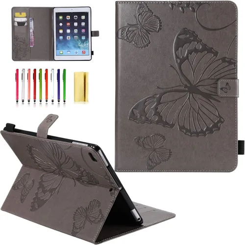 Vista 30 de Funda para iPad de 6ª/5ª generación de 9.7 pulgadas 2018/2017, para iPad Air 2/Air 1 con soporte, soporte para lápices, bolsillo