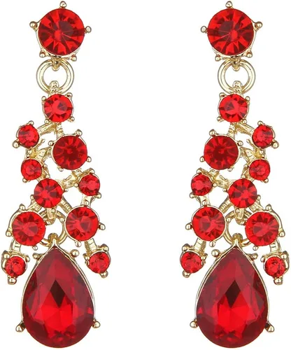 Vista 3 de Molie Vestido de boda austriaco con diamantes de imitación collar de bola de graduación aretes y joyería para vestido de novia Diamante de imitación