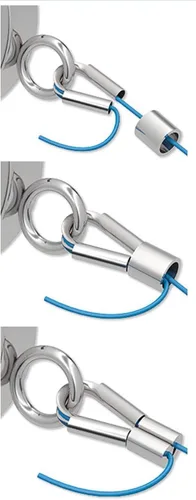 Vista 4 de Adabele - Protector de hilo de alambre resistente al deslustre, 50 unidades, chapado en plata de ley (agujero de 1.6 ft/0.02 pulgadas)