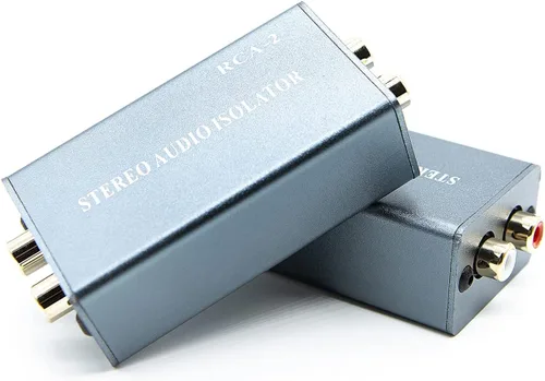 Vista 3 de Aislador de bucle de tierra RCA, filtro de ruido, carcasa de aluminio, eliminador de zumbido, aislador para HIFI estéreo de cine en casa reproductor
