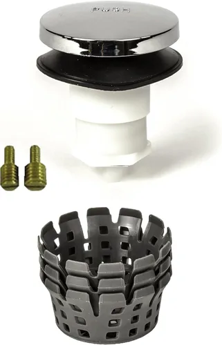 Vista 9 de Tapón de drenaje universal para bañera/tina con toque de pulgar (punta de pulgar, accionado por pie) Incluye accesorios de 3/8" y 5/16