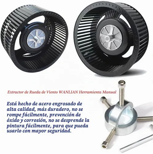 Vista 4 de Extractor de aspa de ventilador y rueda de soplador Capucha de campana de limpieza de viento Extractor de herramienta de rueda de electrodoméstico