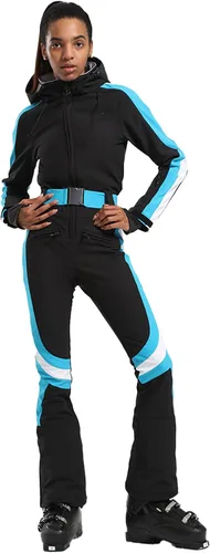 Vista 64 de GSOU SNOW Traje de esquí para mujer, traje de nieve delgado de una pieza, chaqueta de nieve, impermeable, resistente al viento, deportes al aire