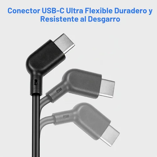 Vista 8 de Cable de carga USB C a USB‑C AR para gafas, admite carga rápida de 60 W, transferencia de datos de 10 Gbps y pantalla de 4K a 60 Hz - Chaqueta
