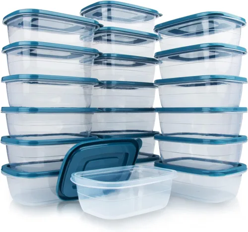 Vista 9 de PEDECO 10 recipientes de almacenamiento de alimentos, aptos para microondas y congelador, juegos de recipientes de alimentos, recipientes