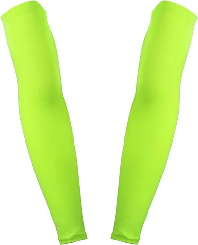 Vista 2 de Elixir Golf Sun - Mangas de enfriamiento para brazo de compresión para brazos, protección UV, verde neón (1 par)