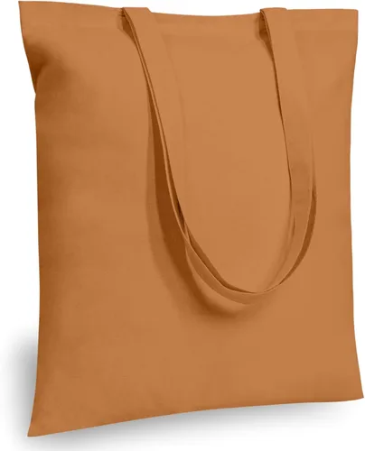 Vista 26 de TOPDesign Paquete de 10 bolsas de mano económicas de algodón de 11.8"x13", bolsas de tela ligeras y pequeñas reutilizables para compras de Beige