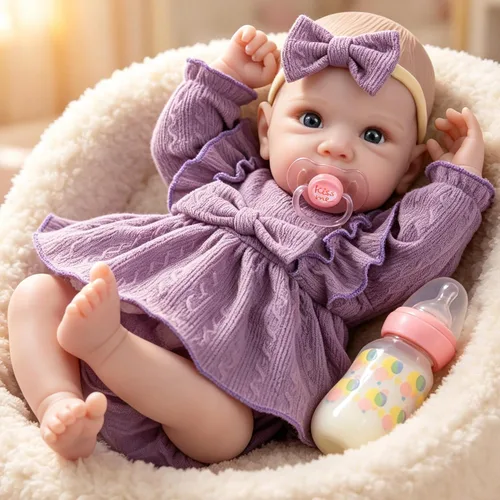 Vista 17 de Milidool Muñecas de bebé recién nacidas realistas de 20 pulgadas con cuerpo posable, muñecas de bebé de la vida real con accesorios para niñas