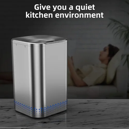 Vista 4 de NAGUALEP - Compostador eléctrico, contenedor de compostaje inteligente para cocina en puerta con diseño de un solo botón, ciclador automático