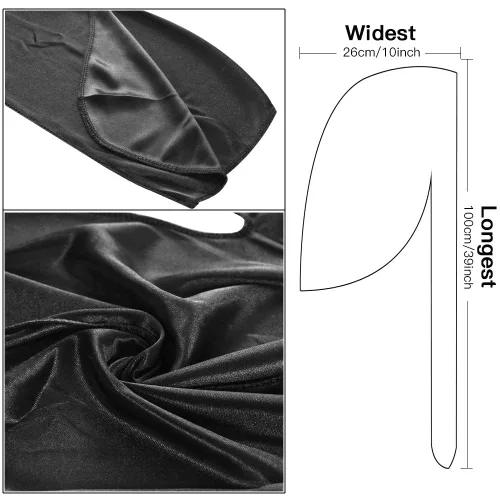 Vista 16 de Paquete de 3 piezas de durags sedosas para ondas de hombres, de regalo 1 gorra para marcar las ondas, talla única