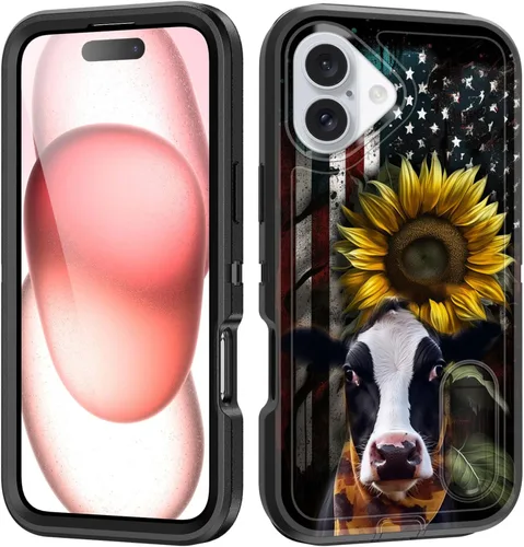 Vista 151 de Funda para iPhone Air con soporte integrado, a prueba de golpes, polvo y caídas, 3 capas, grado militar, funda protectora para iPhone Air de 6.5