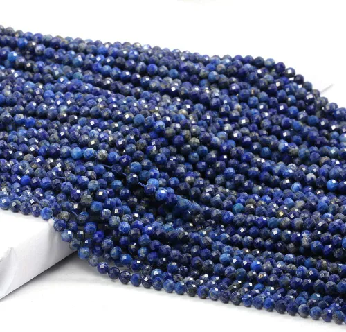 Vista 4 de Cuentas de amatista facetadas naturales, piedras naturales, cuentas sueltas para hacer joyas, pulseras y collares