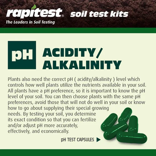 Vista 6 de Kit de prueba de suelo Rapitest para jardines, verduras, flores y céspedes. El probador de suelo diseñado y ensamblado en EE. UU. mide/analiza