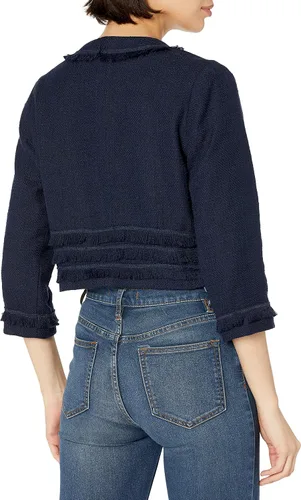 Vista 2 de Karl Lagerfeld Paris Women's Tweed Open Front Jacket