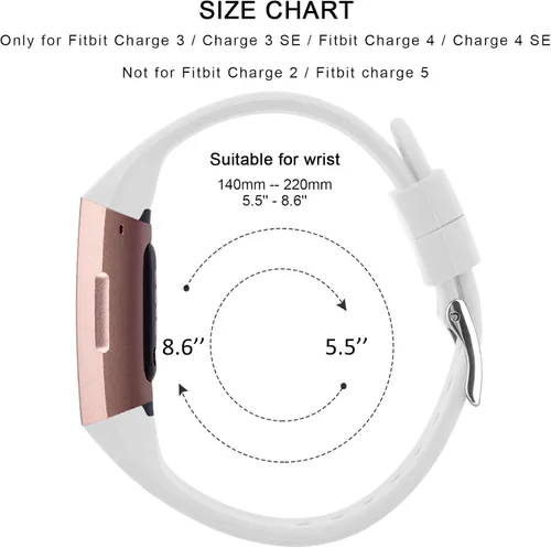 Vista 2 de Paquete de 6 pulseras delgadas de silicona suave compatibles con Fitbit Charge 4, correas de repuesto deportivas para Fitbit Charge 4/Fitbit Charge