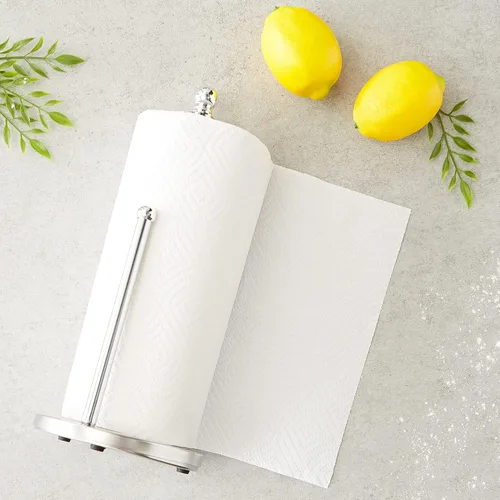 Vista 3 de RSVP International Toallero de papel para encimera, colección de cocina, cromo, 6x13.75
