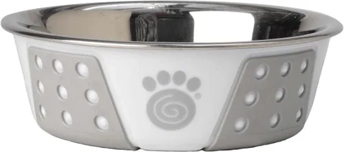 Vista 8 de PetRageous 15002 Fiji - Tazón para perro de acero inoxidable antideslizante apto para lavavajillas, capacidad de 6.5 tazas, 8.5 pulgadas