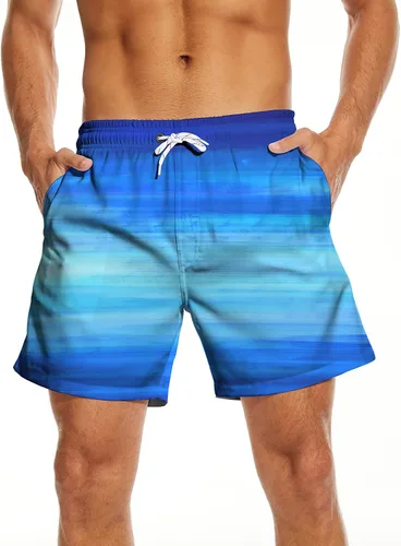 Vista 7 de AUISS Traje de baño para hombre, diseño de calavera con bandera estadounidense, pantalones cortos de natación con bandera de Estados Unidos