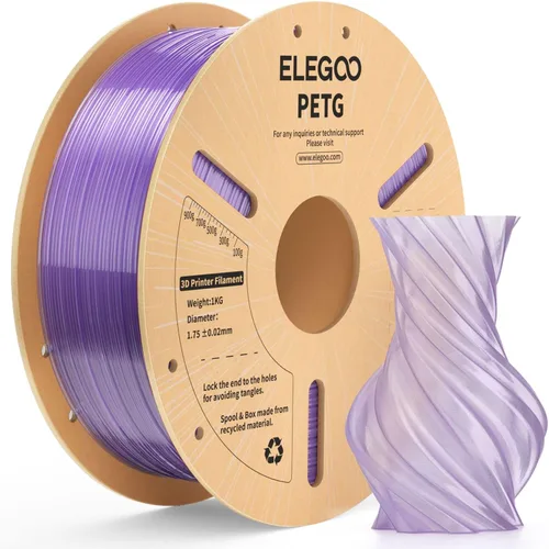 Vista 40 de ELEGOO Filamento PETG para impresora 3D de 0.07 in, color negro, 8.8 lbs