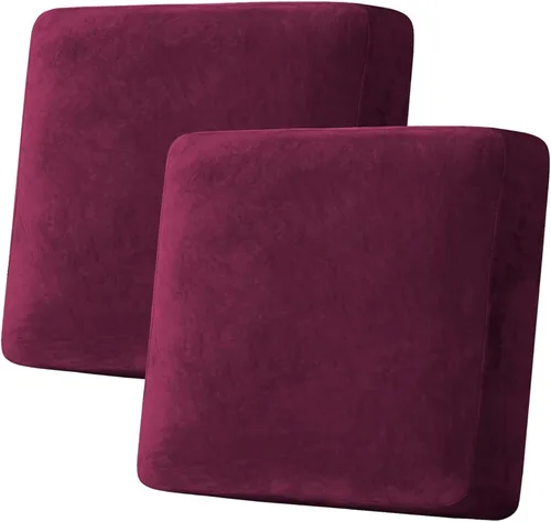 Vista 172 de H.VERSAILTEX Funda de cojín elástica de terciopelo para sofá, funda de cojín de felpa para cojines de silla, protector de muebles, cojín de asiento