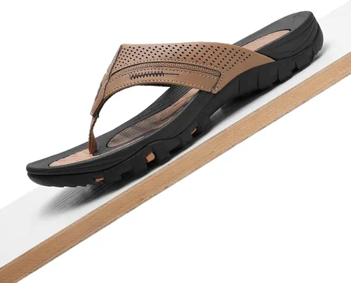 Vista 5 de Chanclas para hombre, sandalias de tanga duraderas y cómodas para la playa