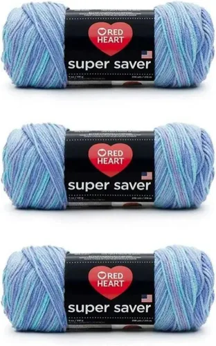 Vista 85 de Red Heart Hilo Super Saver, paquete de 3, estampado artístico, 3 unidades Estampado De Artista