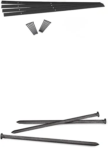 Vista 9 de EasyFlex Kit de proyecto de borde de paisaje de aluminio, 8 piezas de metal para bordes de jardín con púas, 48 pies, bronce (1806BZ-48C)