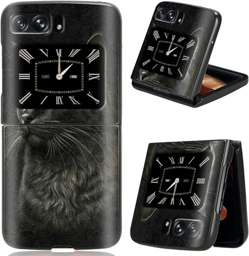 Vista 23 de Rossy Funda para Motorola Razr Plus 2023 para Moto Razr+ 2023 con patrón de niña africana para mujeres y hombres, ultra delgada, ligera