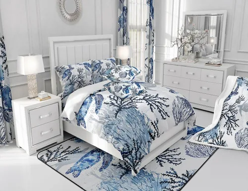 Vista 52 de Juego de ropa de cama Happy Camping de Homewish, tamaño individual, con diseño de osos cazadores y pinos, para niños, hombres, adultos, decoración
