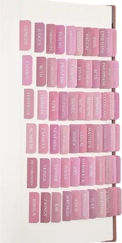 Vista 10 de Pestañas bíblicas, suministros de estudio bíblico, pestañas laminadas de diario bíblico para mujeres, hombres, niños, etiquetas bíblicas
