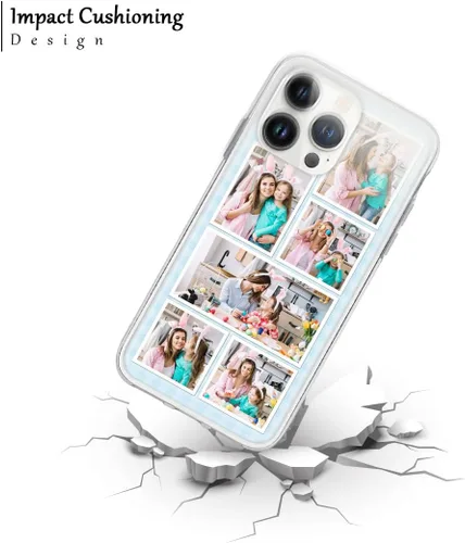 Vista 7 de CUBICER Fundas de teléfono personalizadas, fotos personalizadas, funda delgada y transparente, regalos de Pascua para papá, mamá, papá, hermanas
