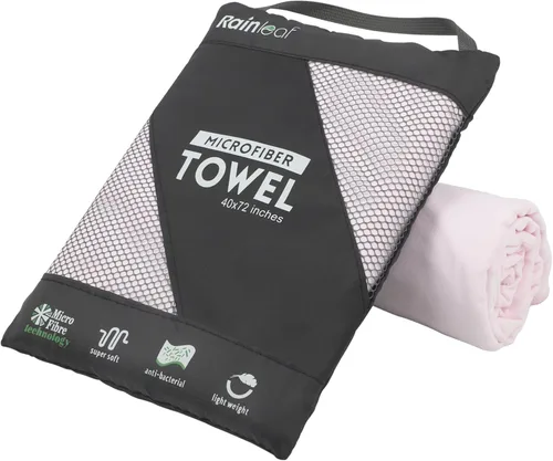 Vista 20 de Toalla de microfibra Rainleaf perfecta para viajes y gimnasio y camping. Secado rápido - Super absorbente - Ultra compacta - Liviana. Adecuada