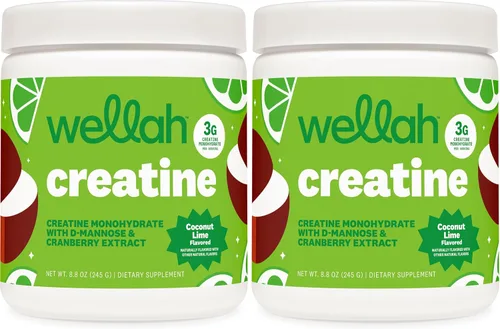 Vista 13 de Wellah Creatina para mujer (Blue Hawaii) 50 porciones, 0.11 onzas por porción Con diente de león y extracto de arándano