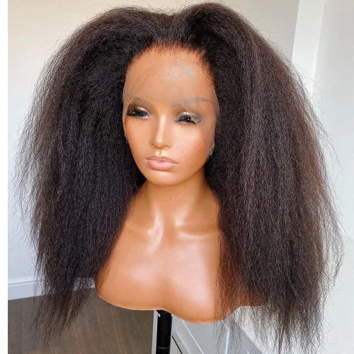 Vista 3 de Pelucas de cabello humano con encaje frontal de 13 x 6 pulgadas, pelucas de cabello humano con cabello de bebé rizado, peluca frontal sin pegamento