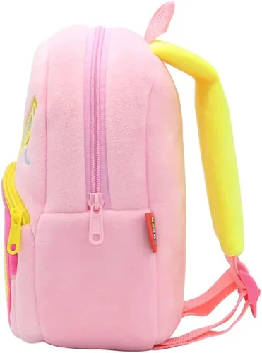 Vista 4 de Mochila para niños y niñas, bonita bolsa de felpa suave para niños pequeños de dibujos animados de animales pequeños, mini mochila pequeña