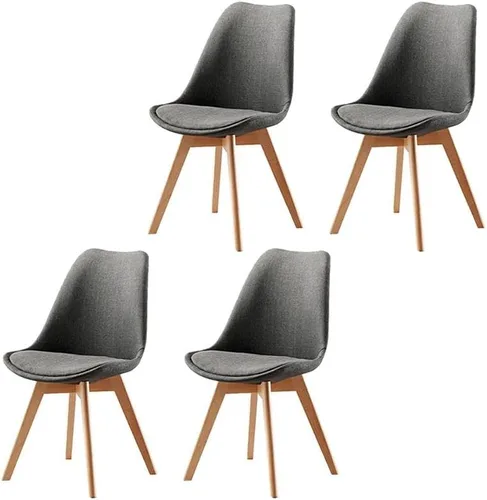 Vista 11 de Sillas de comedor modernas, silla lateral tapizada para el hogar, silla auxiliar para sala de conferencias, silla de comedor, silla de comedor sin