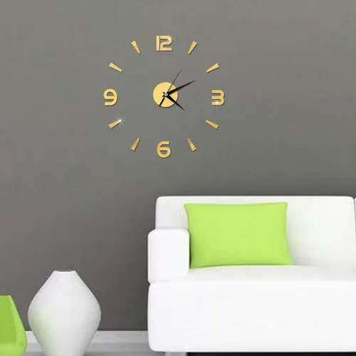 Vista 3 de Pilipane Reloj de pared sin marco, decoración de reloj de espejo acrílico, calcomanías de reloj de pared sin marco, reloj de pared de bricolaje