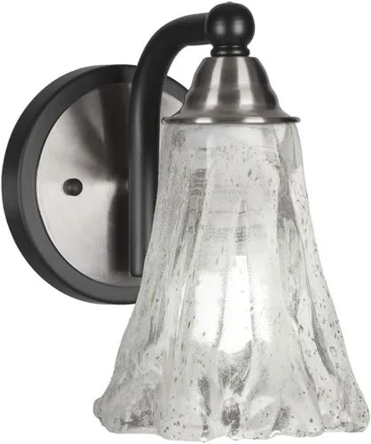 Vista 88 de Toltec Lighting Paramount - Aplique de pared de 1 luz, lámpara de pared para interiores, regulable, compatible con LED de base media, acabado