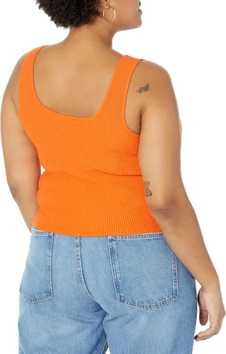 Vista 6 de The Drop Femi - Camiseta corta acanalada con cuello redondo para mujer
