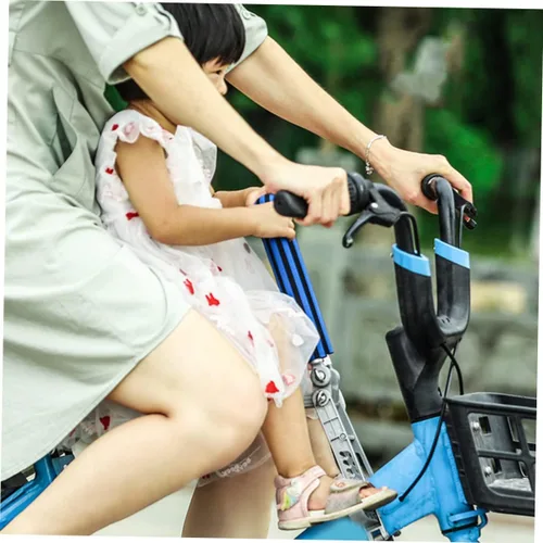 Vista 8 de 1 asiento de bicicleta montado en la parte delantera y diseño seguro adecuado para niños para paseos familiares