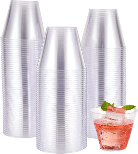 Vista 13 de JOLLY CHEF Vasos de plástico desechables transparentes de 10 onzas, paquete de 50 vasos de plástico transparente, vasos de fiesta resistentes, vasos